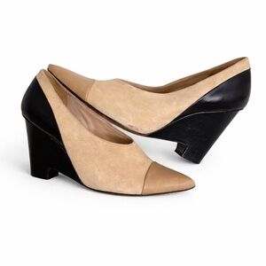 10 Crosby Derek Lam Tan and Black Wedges